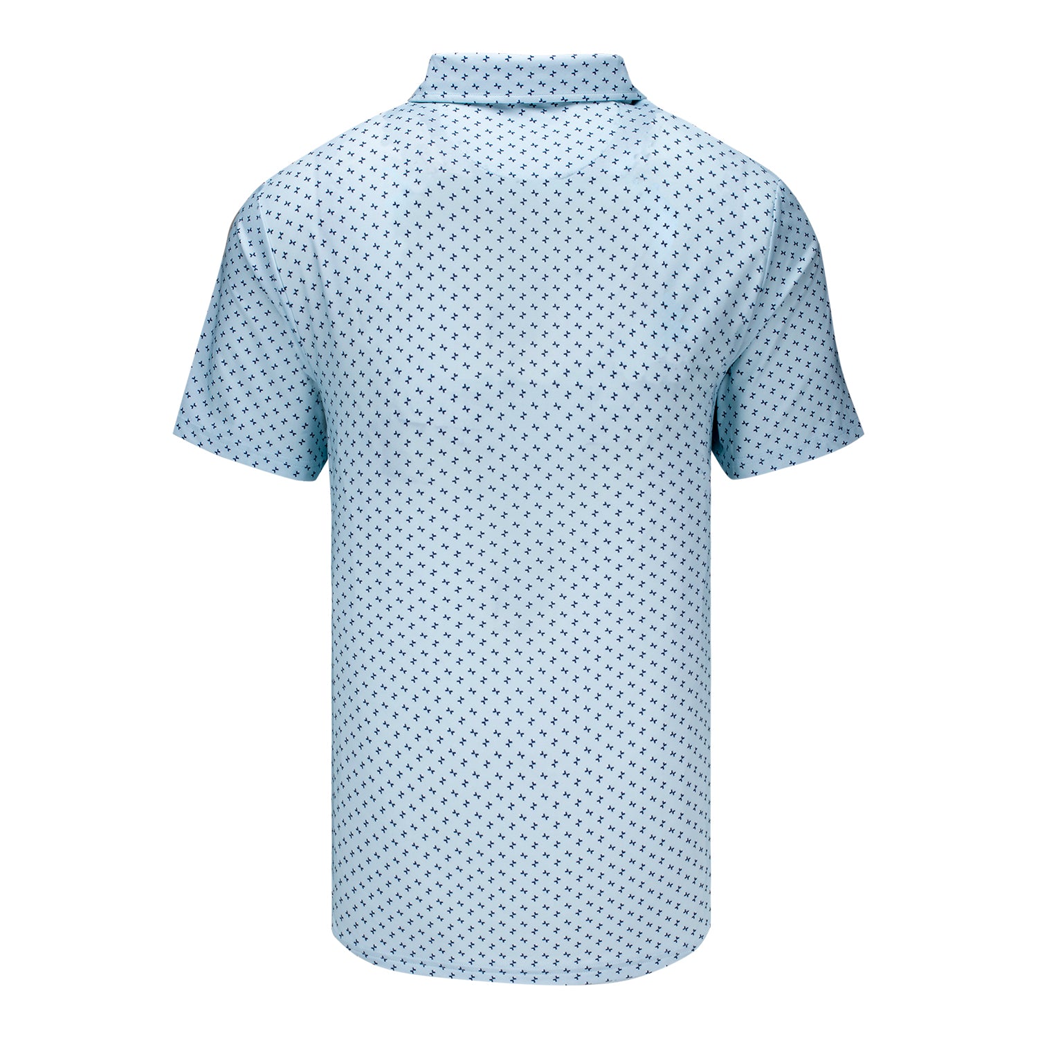 Ralph Lauren 2025 PGA Championship Lightweight Deco Toss Pattern Polo in Summer Aqua - Front View