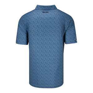 Straight Down 2025 PGA Championship American Oak Polo in Petrol - Back View 