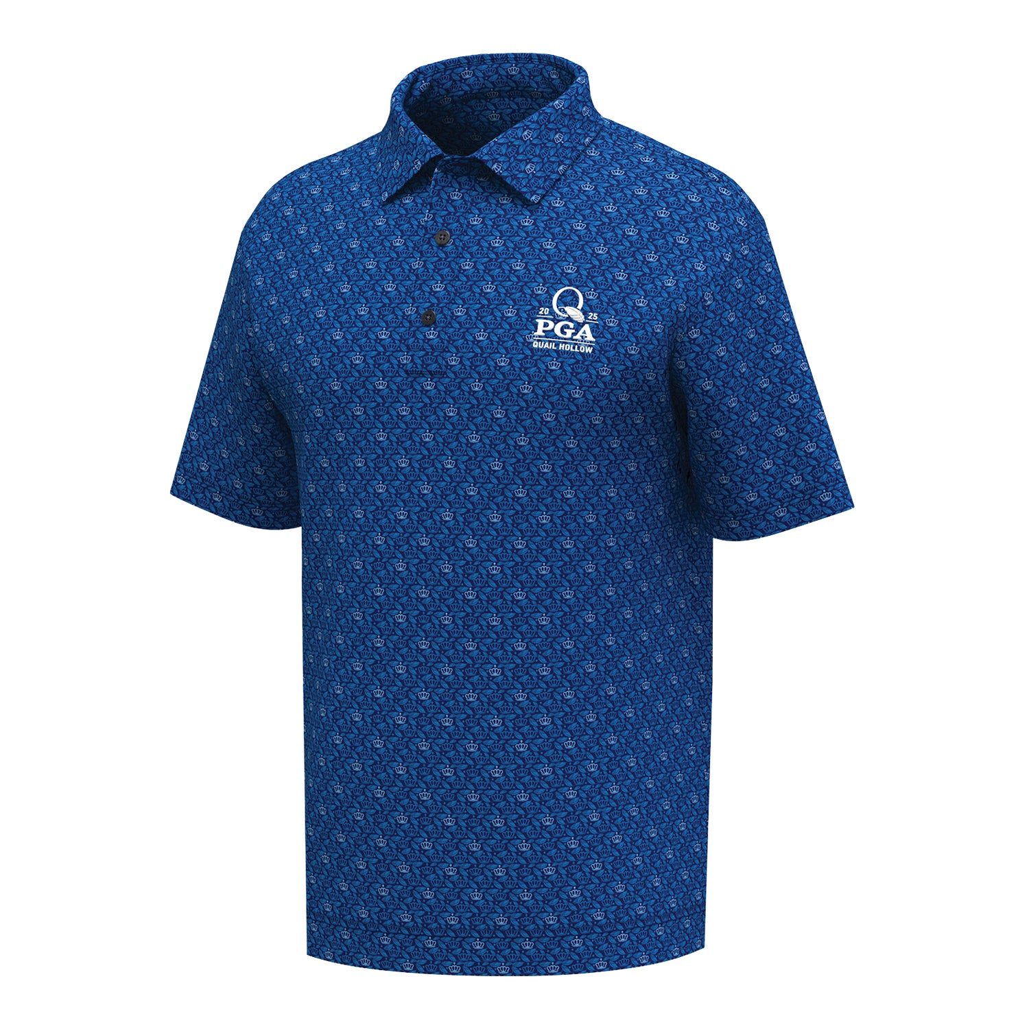 FootJoy 2025 PGA Championship Feathers & Crown Polo in Navy - Front View