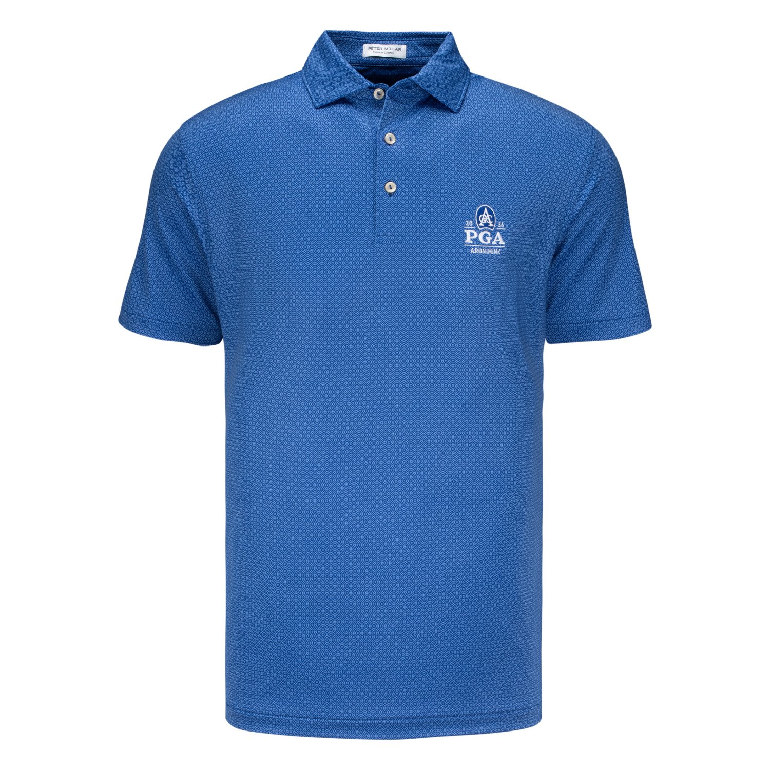 Peter Millar 2026 PGA Championship Axle Geo Polo in Sport Navy - Front View