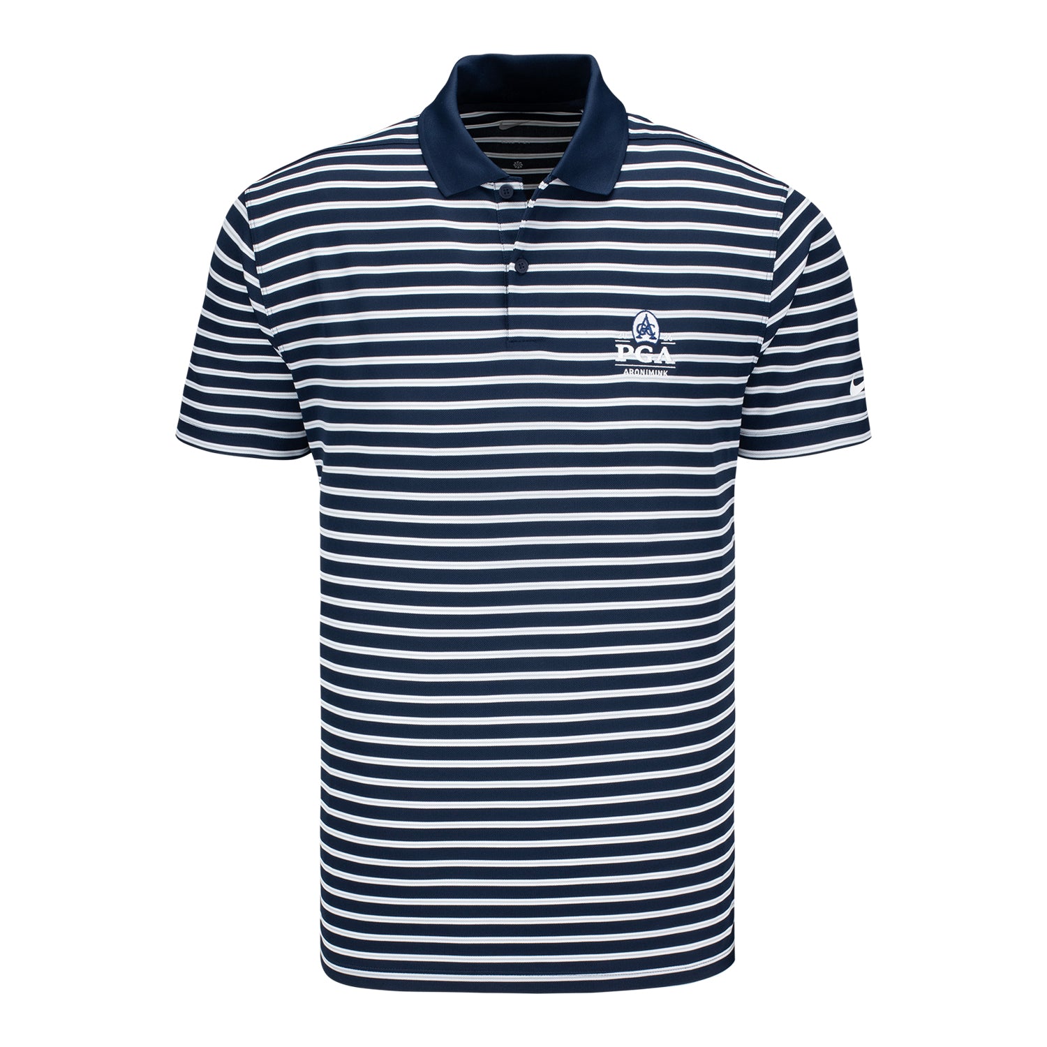 Nike 2026 PGA Championship Victory Stripe Polo in Obsidian Blue - Front View