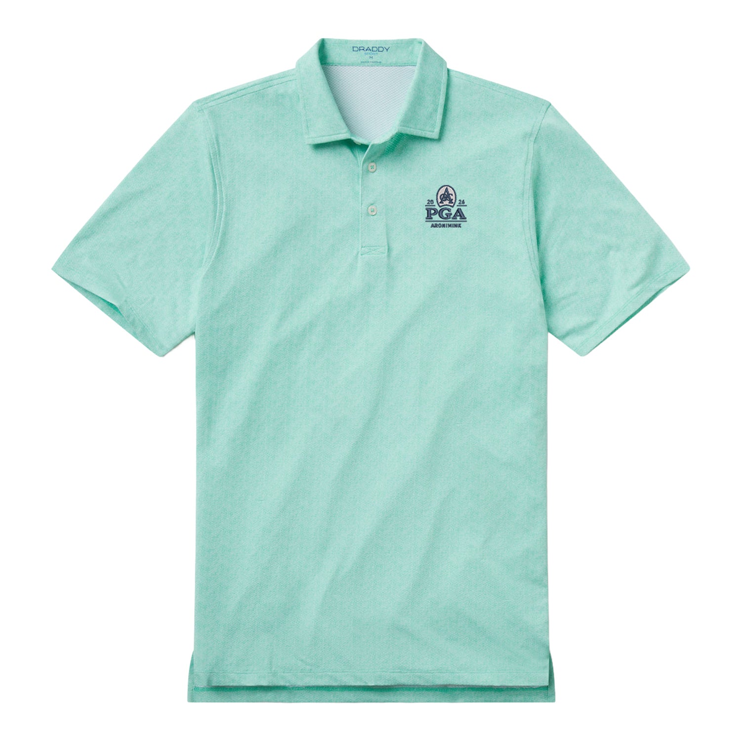 B. Draddy Brands 2026 PGA Championship Cool Glaser Polo in Loaded Green - Front View