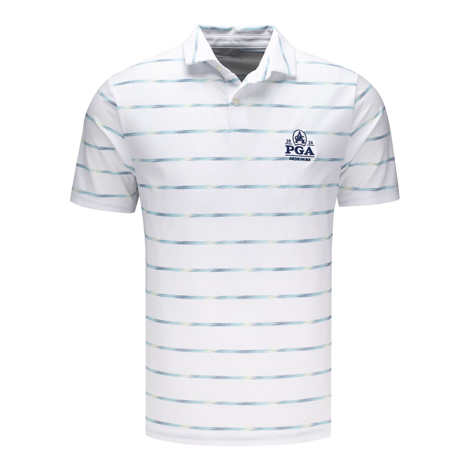Under Armour 2026 PGA Championship Drive Chill Horizon Polo in White - Front View
