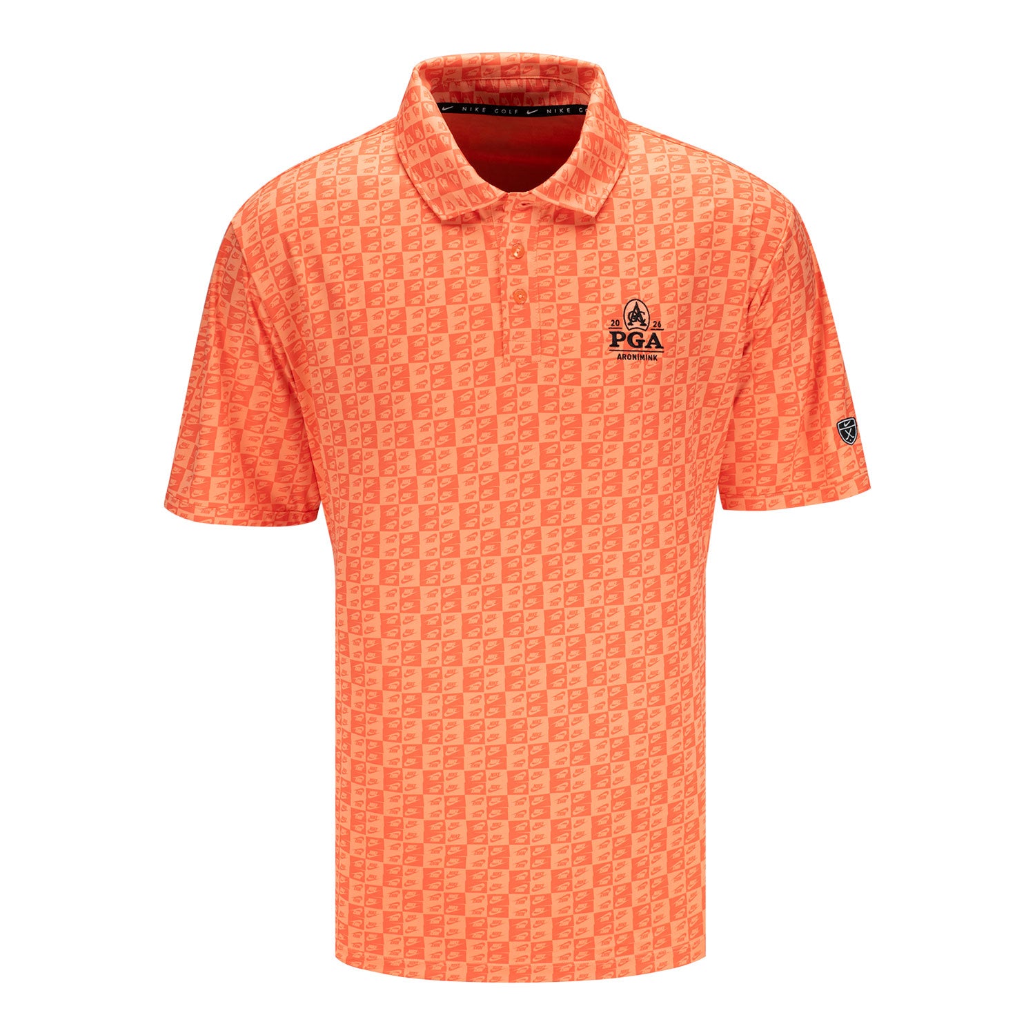 Nike 2026 PGA Championship Par Polo in Orange Frost - Front View