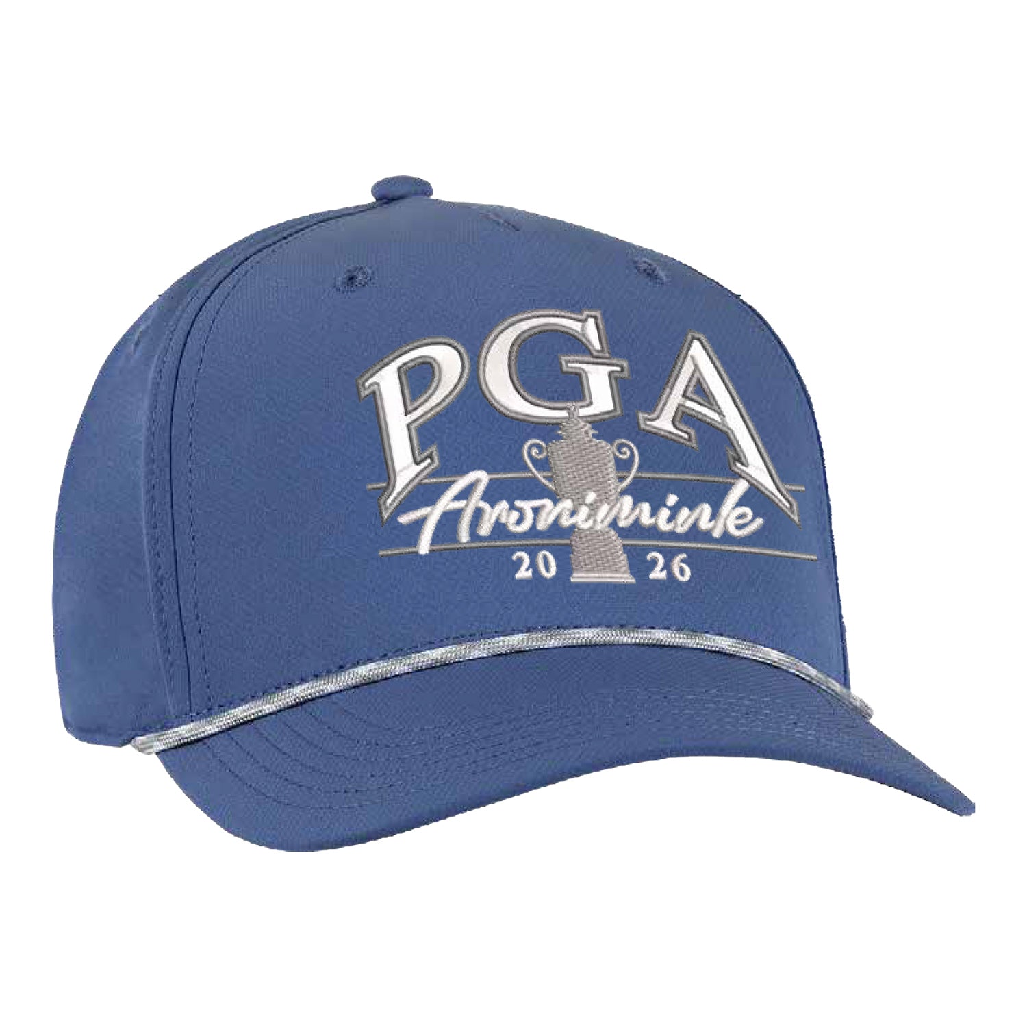 Ahead 2026 PGA Championship Classic Fit Alto Performance Rope Hat in Blue - Front View