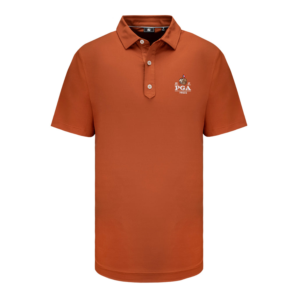FootJoy 2027 PGA Championship Solid Lisle Polo in Orange Reset