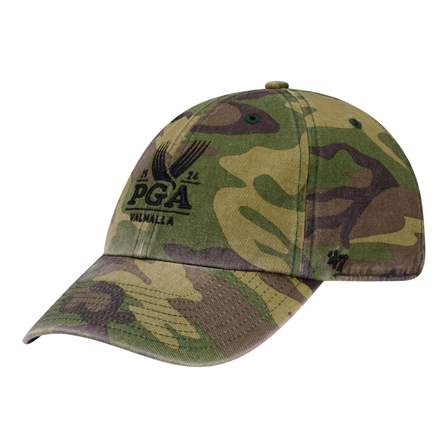 47 Brand 2024 PGA Championship Camo Relaxed Fit Clean Up Hat - Angled Left Side View