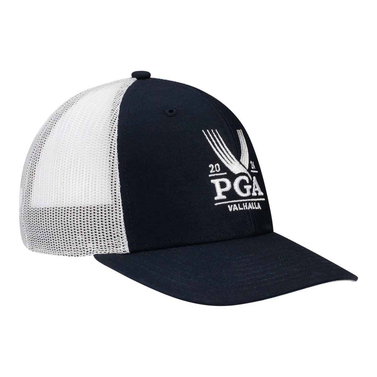 47 Brand 2024 PGA Championship Navy Trucker Hat - Angled Right Side View