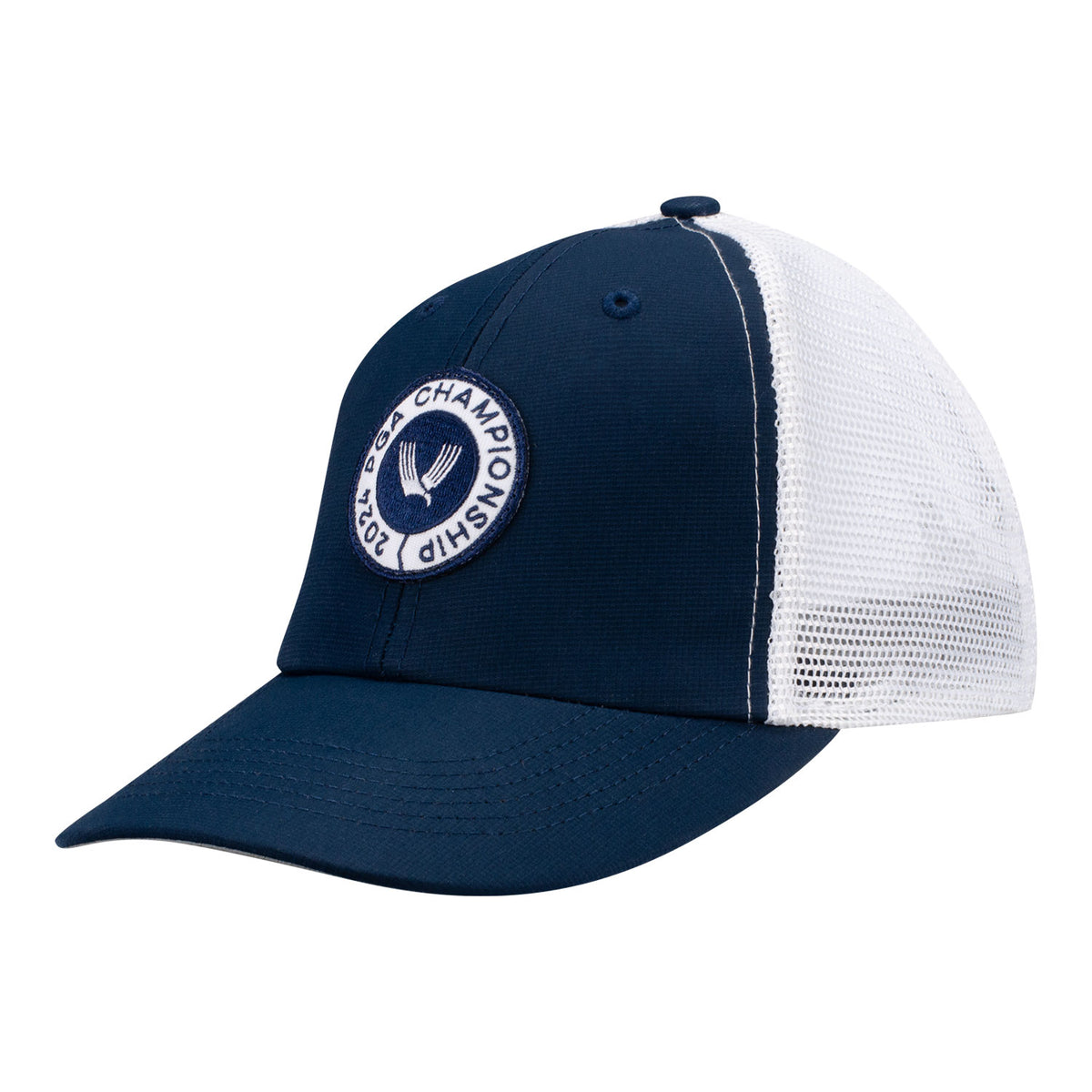 Imperial 2024 PGA Championship X210SM The Performance Meshback Hat in Navy / White - Angled Left Side View
