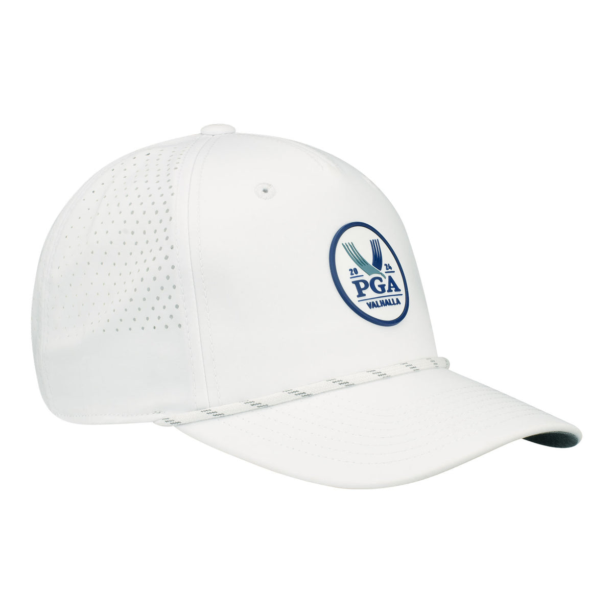 Imperial 2024 PGA Championship S1505 The Alpha Perforated Performance in White - Front Right Angled View