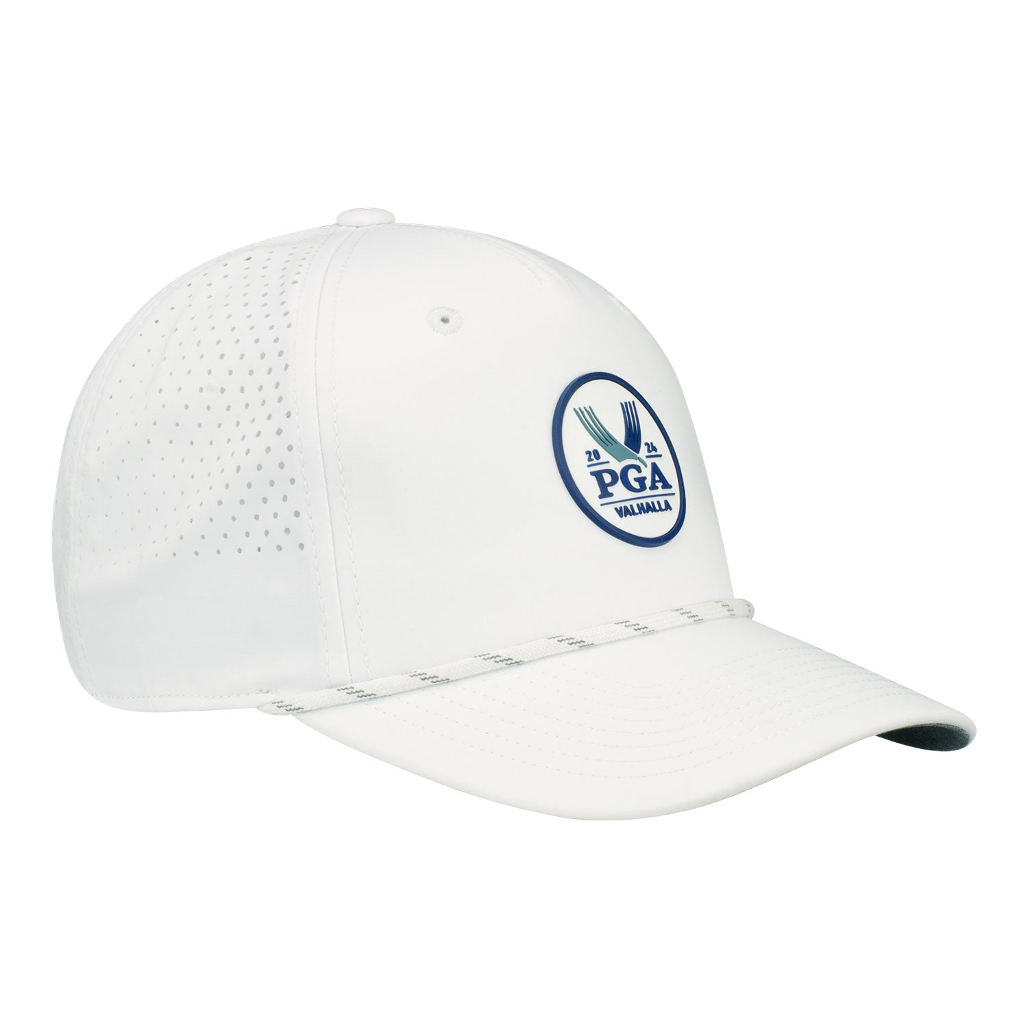 Imperial 2024 PGA Championship S1505 The Alpha Perforated Performance in White - Front Left Angled View