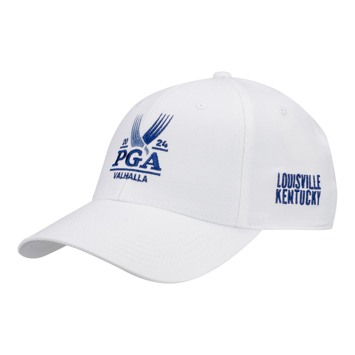 Ahead 2024 PGA Championship Ultimate - Fit Adjustable Hat in White - Angled Front Left View