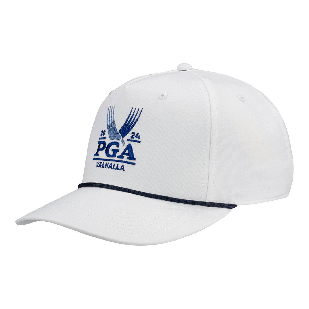 Ahead 2024 PGA Championship Classic - Fit Rope Adjustable Hat in White - Angled Front Left View