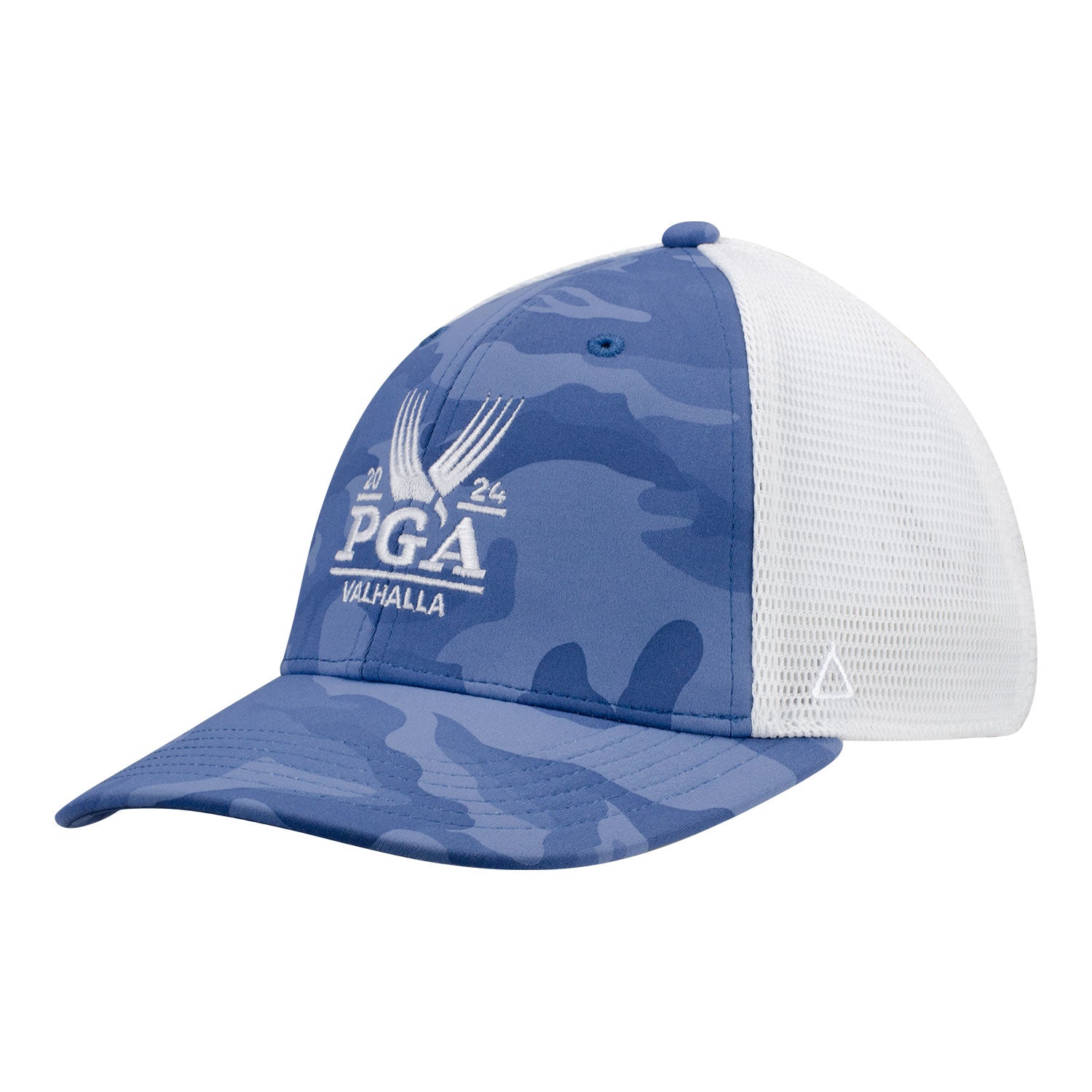 Ahead 2024 PGA Championship Classic - Fit Mesh Back Fitted Hat in Blue Multi Camo - Angled Front Left View