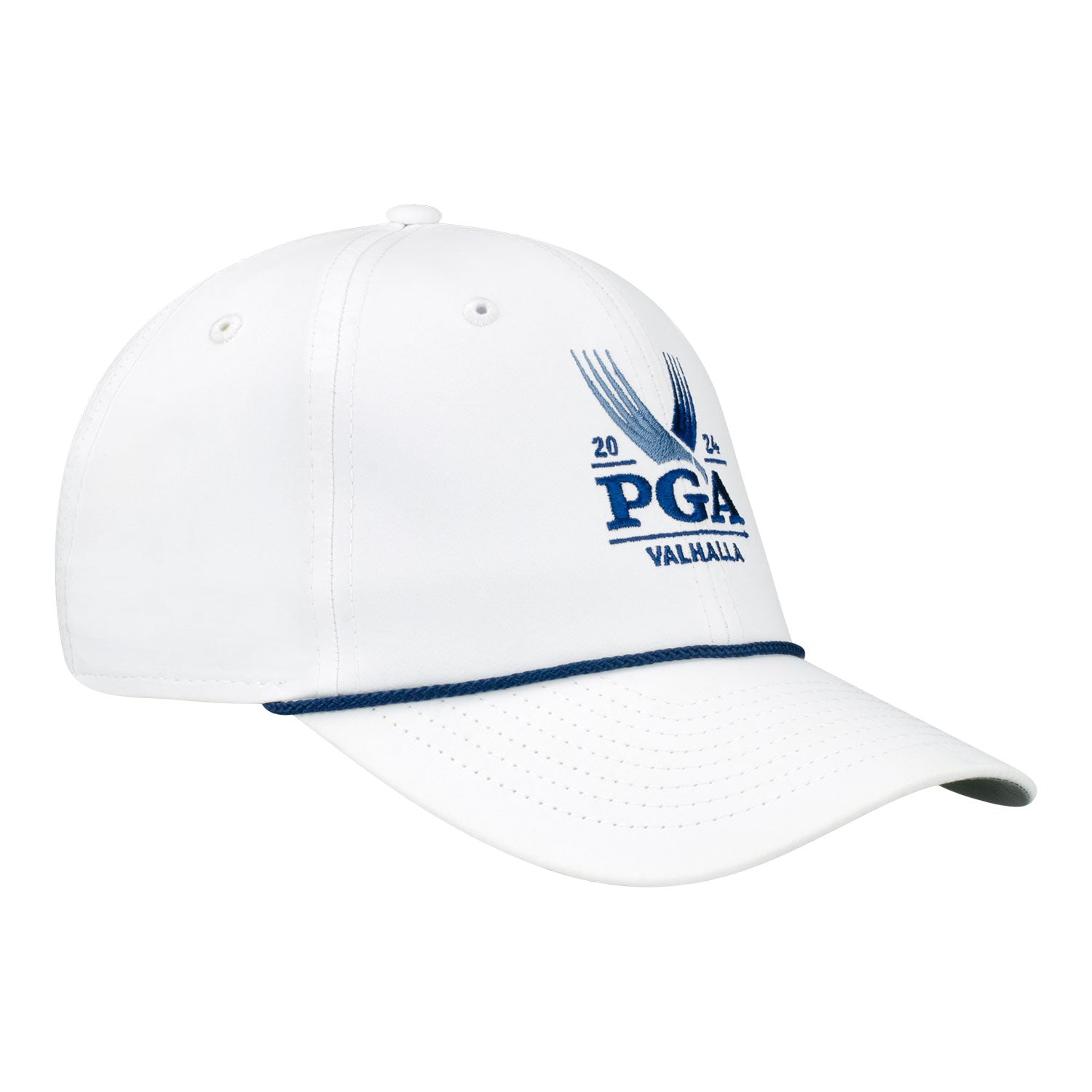 Imperial 2024 PGA Championship Performance Rope Hat in White - Angled Front Left View