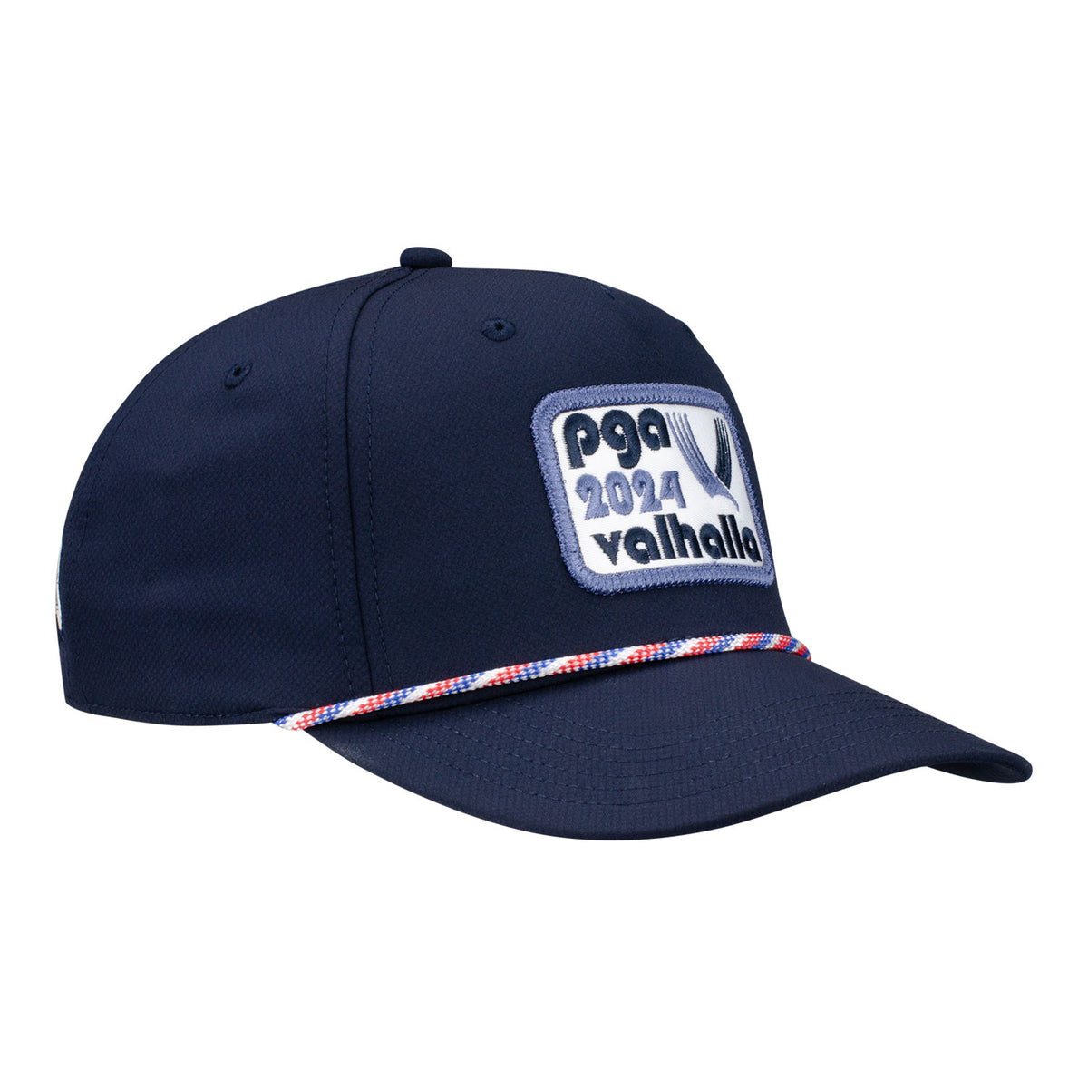 Ahead 2024 PGA Championship Aerosphere Tech Rope Hat in Navy - Angled Front Right View