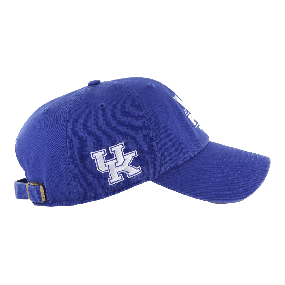 &#39;47 Brand 2024 PGA Championship University of Kentucky Adjustable Cotton Hat in Royal - Right Side View