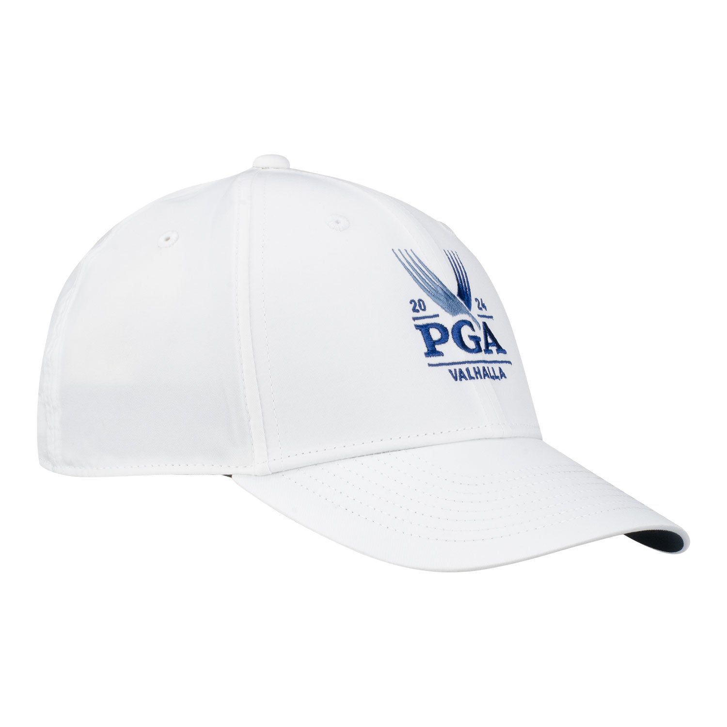 Nike 2024 PGA Championship Valor Performance Hat in White - Angled Front Left View