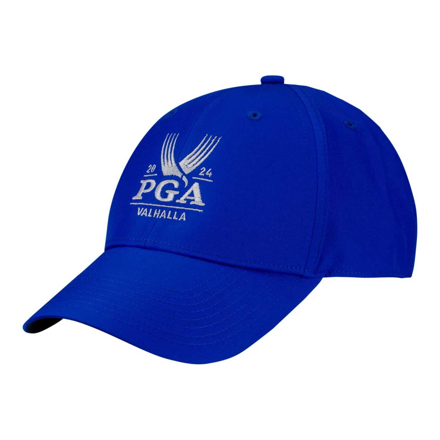 Nike 2024 PGA Championship Valor Performance Hat in Royal - Angled Front Left View
