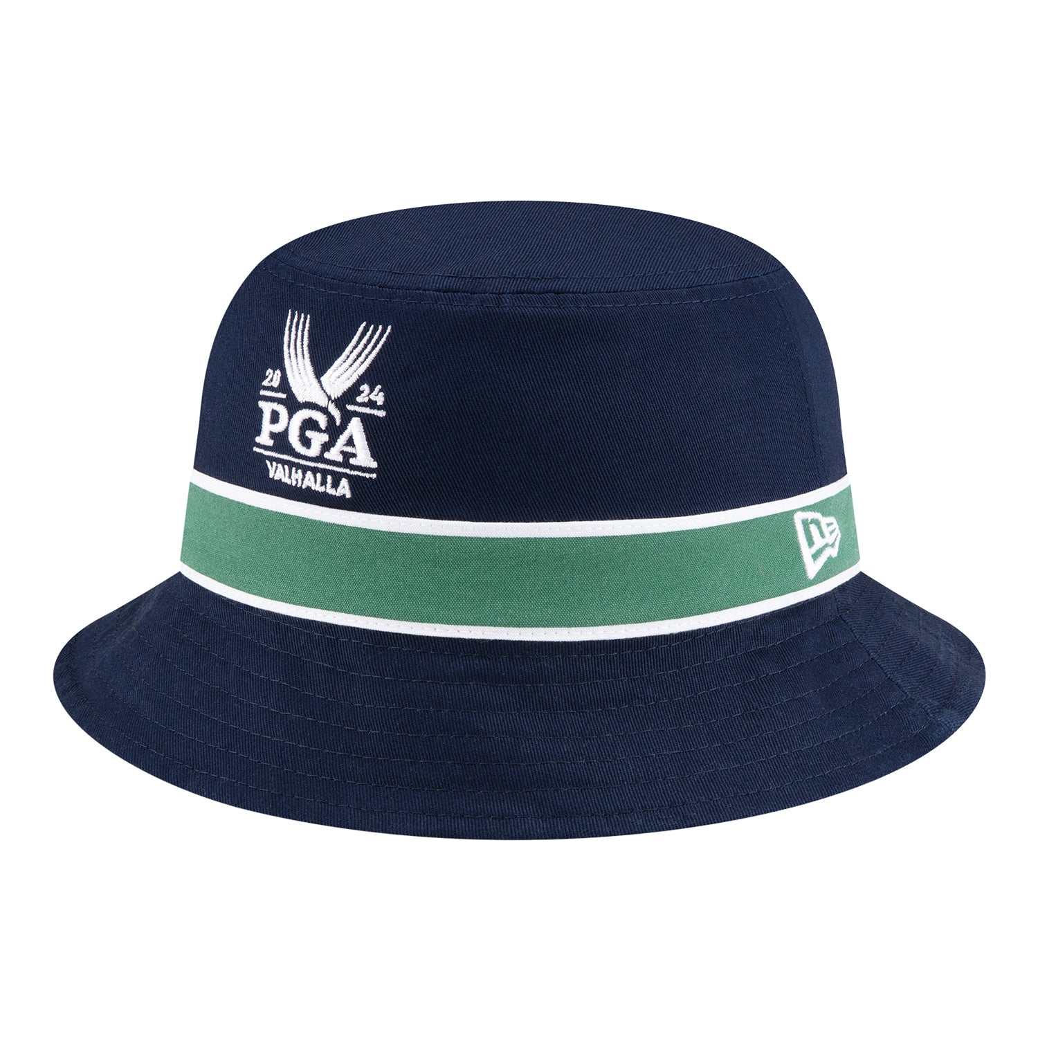 New Era 2024 PGA Championship Reversible Bucket Hat - Angled Front Left Navy View