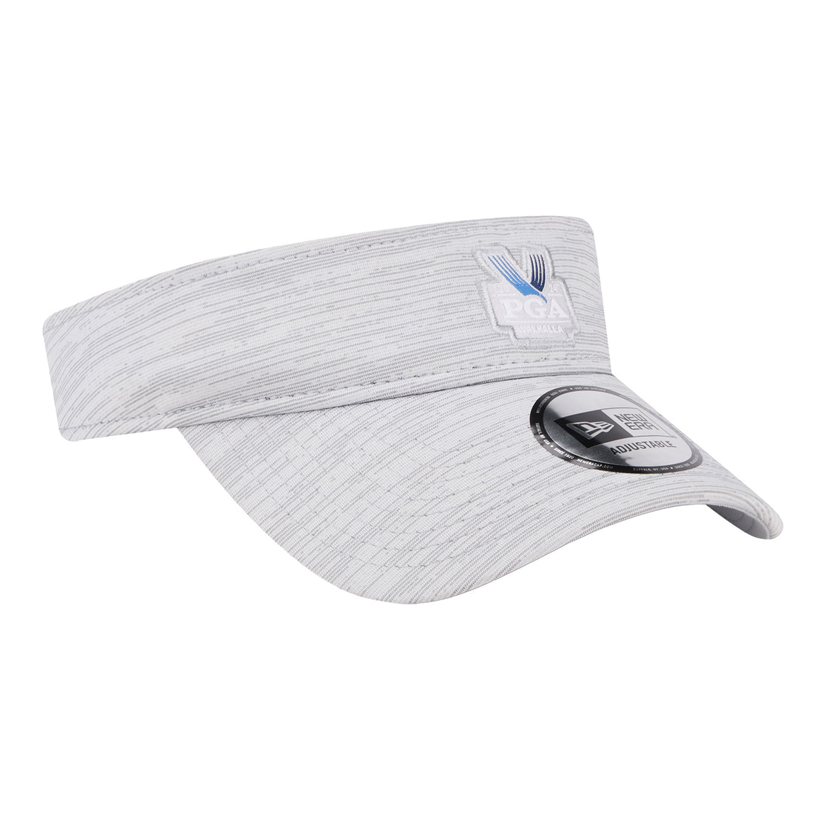 New Era 2024 PGA Championship Performance Visor in Grey - Angled Front Right View