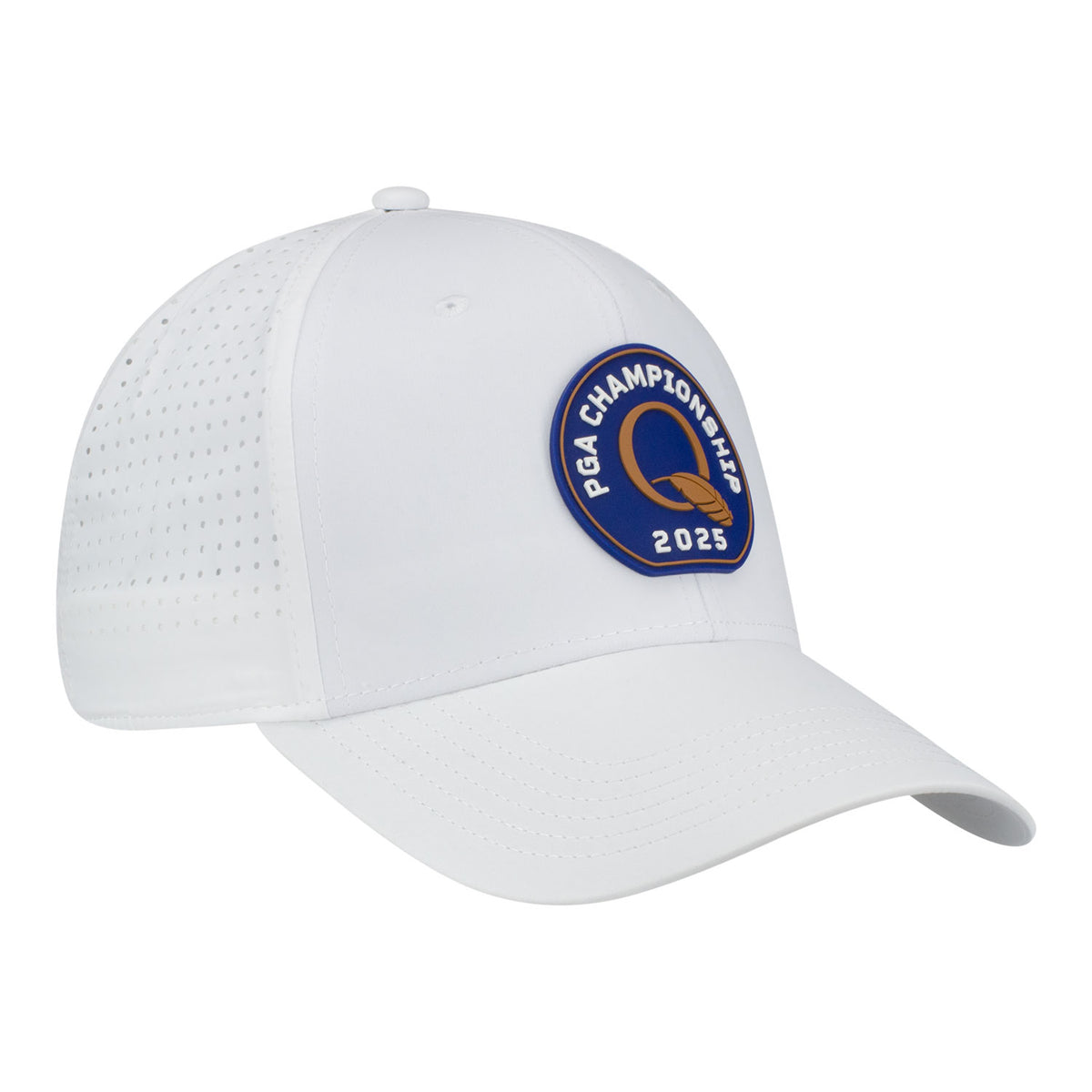 Ahead 2025 PGA Championship Brezo Performance Hat with Resin Patch in White - Angled Front Right View