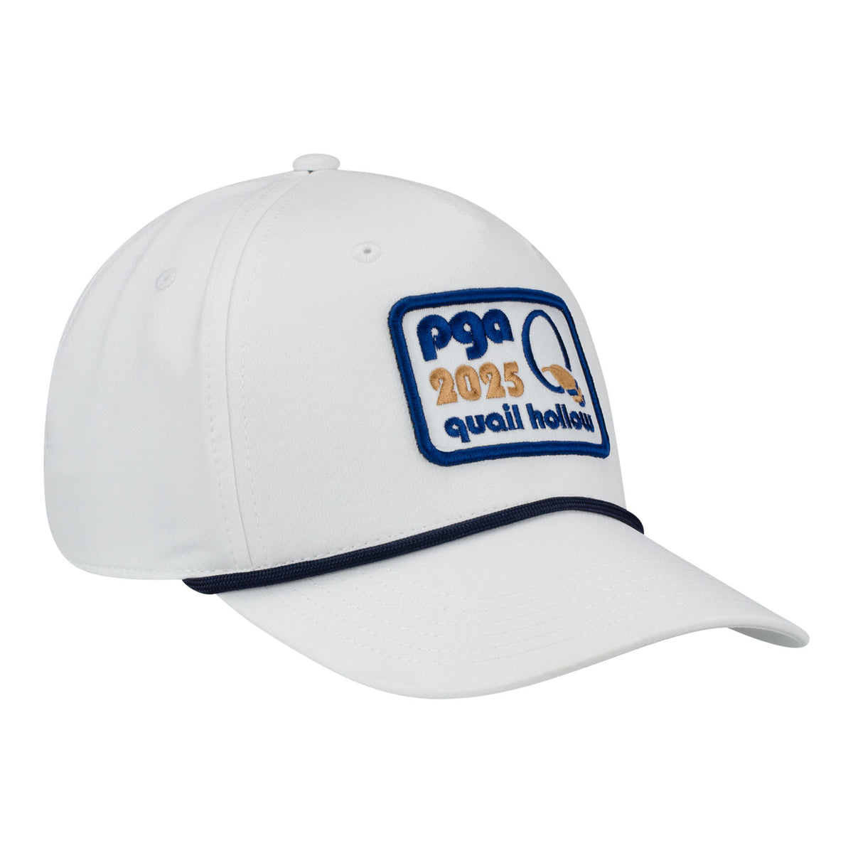 Ahead 2025 PGA Championship Alto Performance Hat with Oversized Patch in White - Angled Front Right View