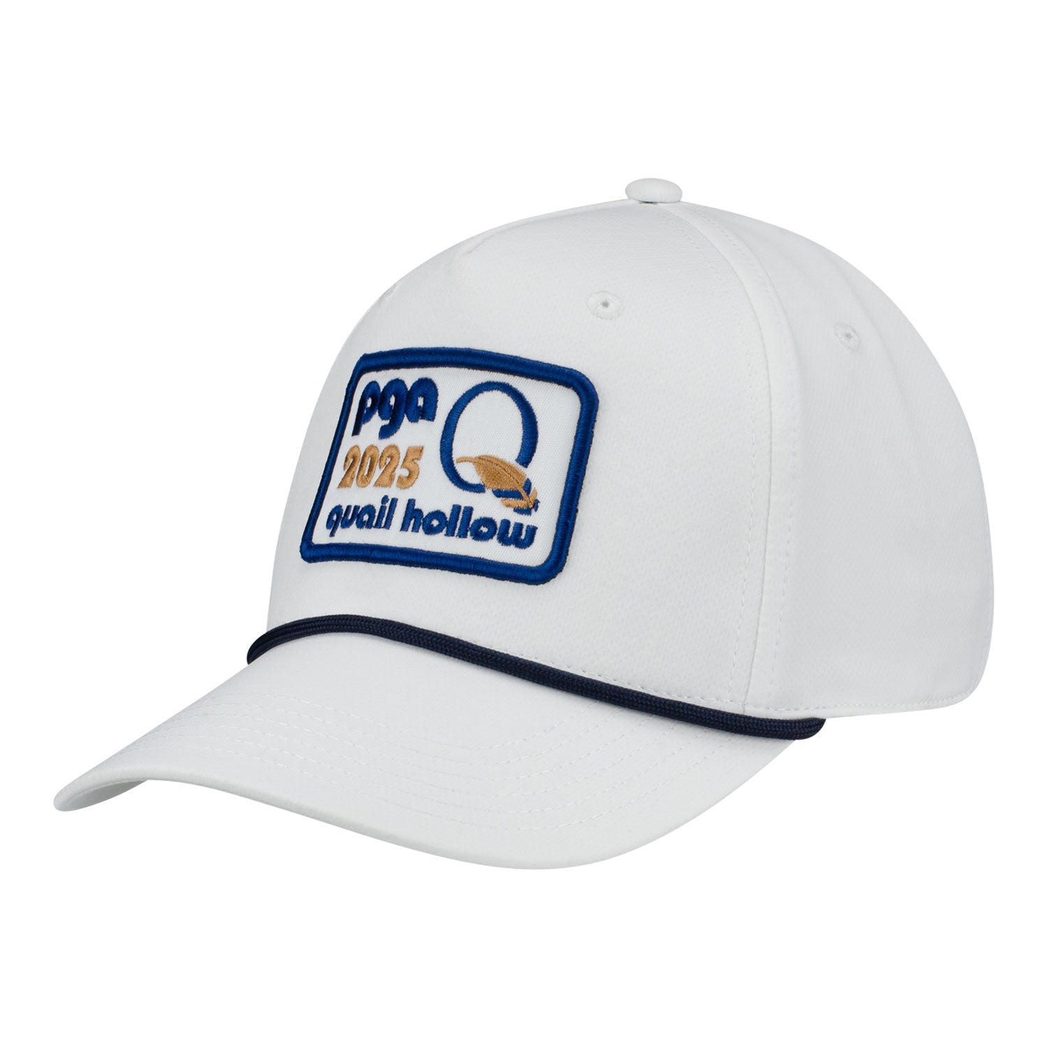 Ahead 2025 PGA Championship Alto Performance Hat with Oversized Patch in White - Angled Front Left View