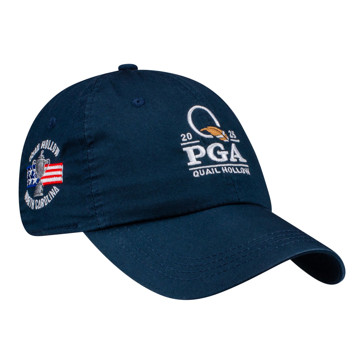 Ahead 2025 PGA Championship Shawmut Cotton Hat in Navy - Angled Right Side View