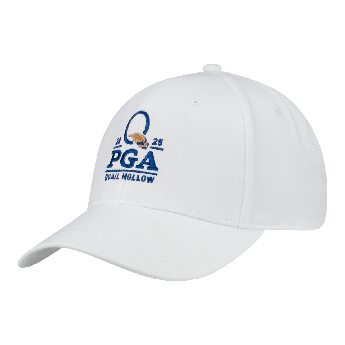 Ahead 2025 PGA Championship Stratus Performance Hat in White - Angled Front Left View