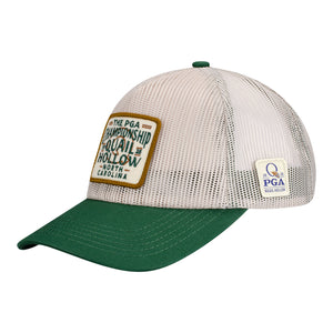 Barstool 2025 PGA Championship All Mesh Snapback in Beige and Green - Angled Left Side View 