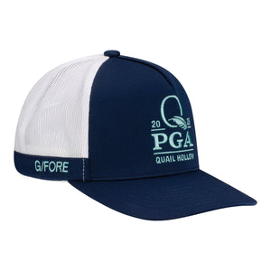 GFore 2025 PGA Championship Logo Hat in Navy and White - Angled Right Side View 