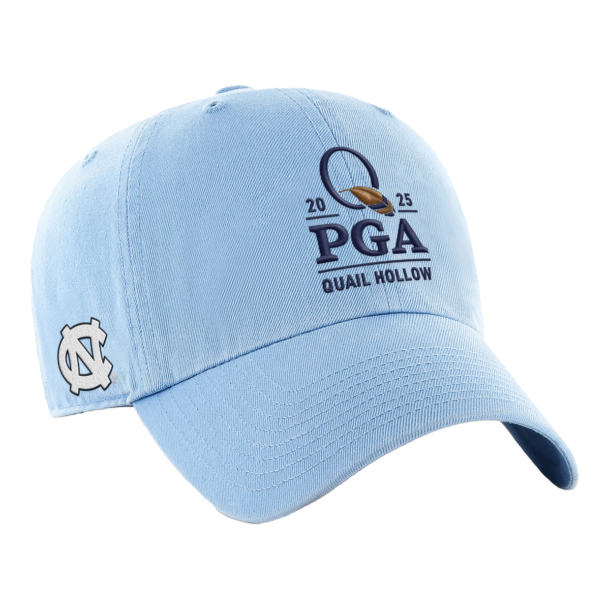 &#39;47 Brand 2025 PGA Championship University of North Carolina Co-Brand Hat in Columbia Blue - Angled Front Right View