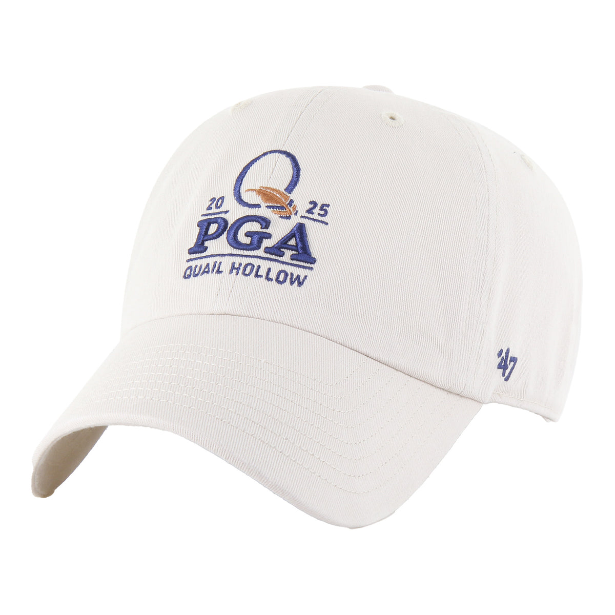 &#39;47 Brand 2025 PGA Championship Clean Up Hat in Bone - Angled Front Left View