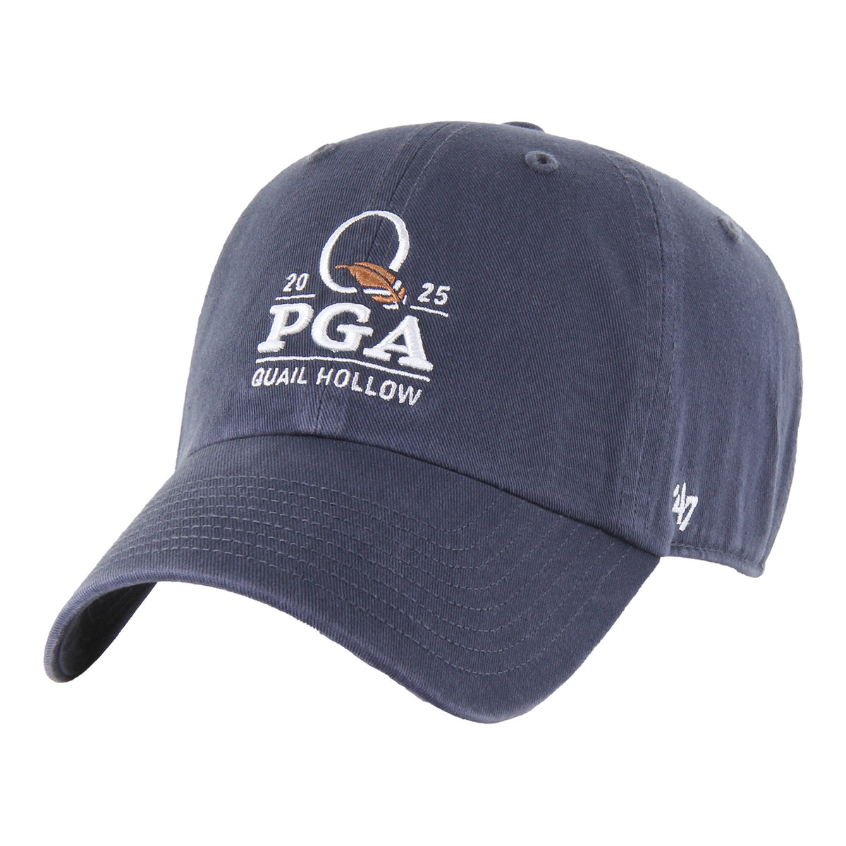 &#39;47 Brand 2025 PGA Championship Clean Up Hat in Vintage Navy - Angled Front Left View