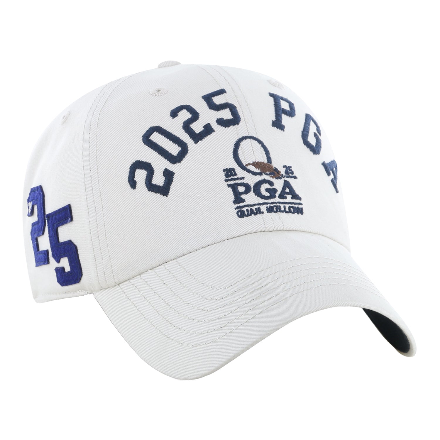 '47 Brand 2025 PGA Championship Clubhouse Faber Clean Up Hat in Beige - Angled Front Right View