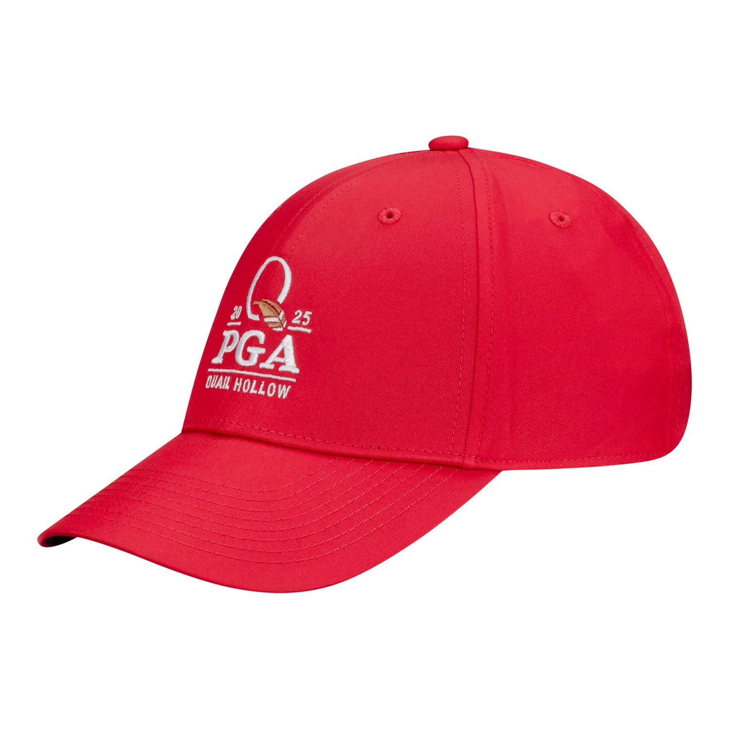 Nike 2025 PGA Championship Dri-Fit Club Hat in University Red - Angled Left Side View