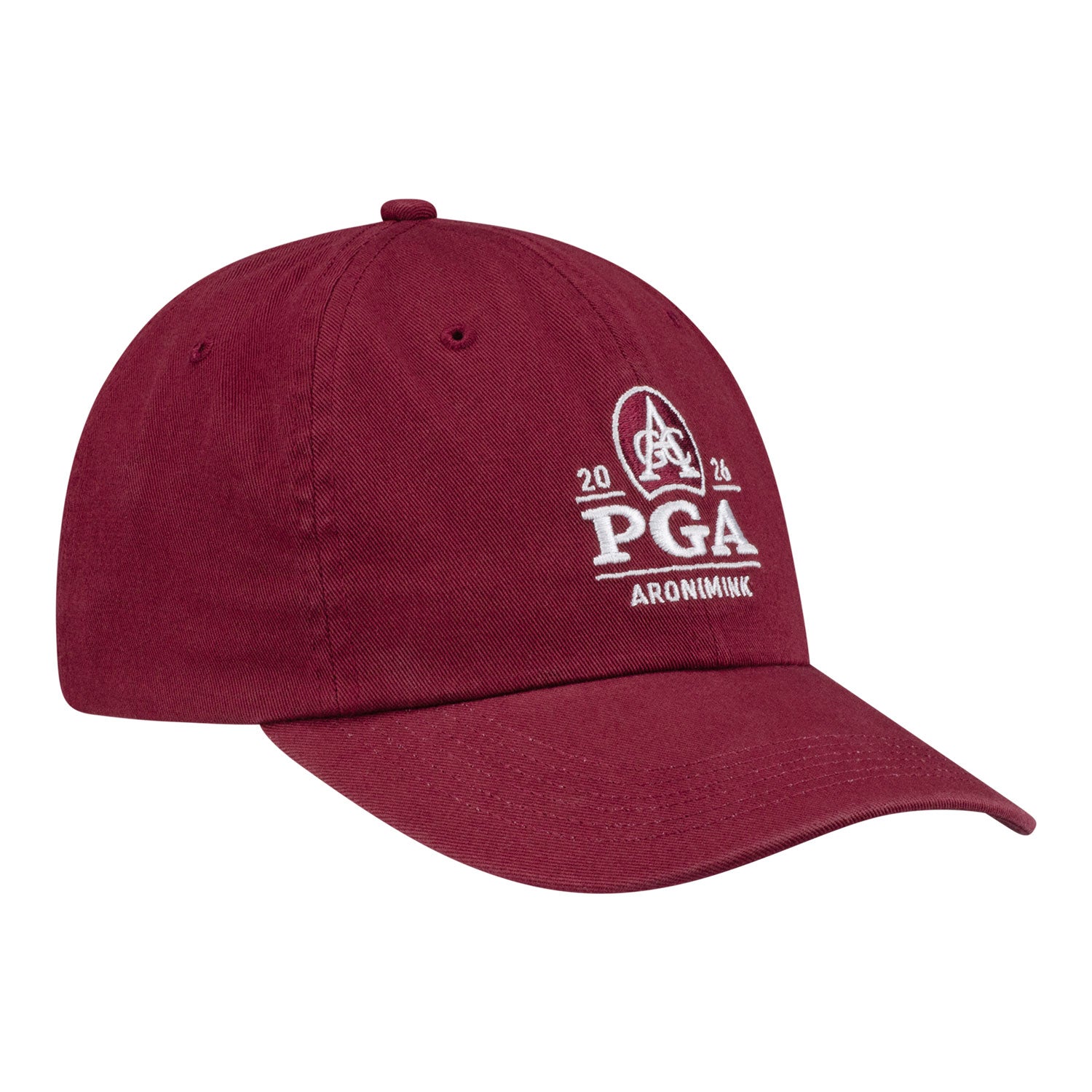 Imperial 2026 PGA Championship Original Cotton Hat in Maroon - Angled Front Left View