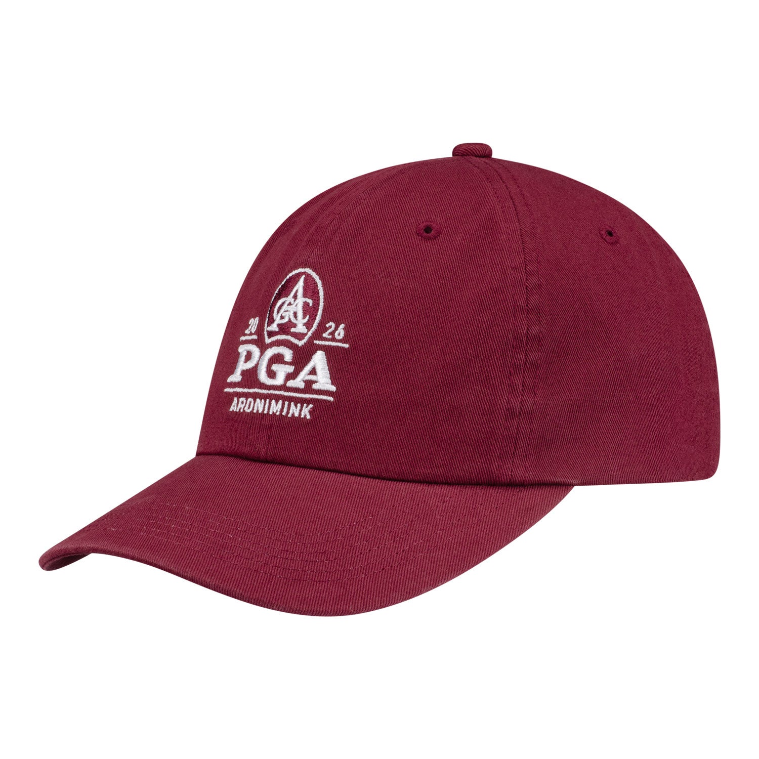 Imperial 2026 PGA Championship Original Cotton Hat in Maroon - Angled Front Left View