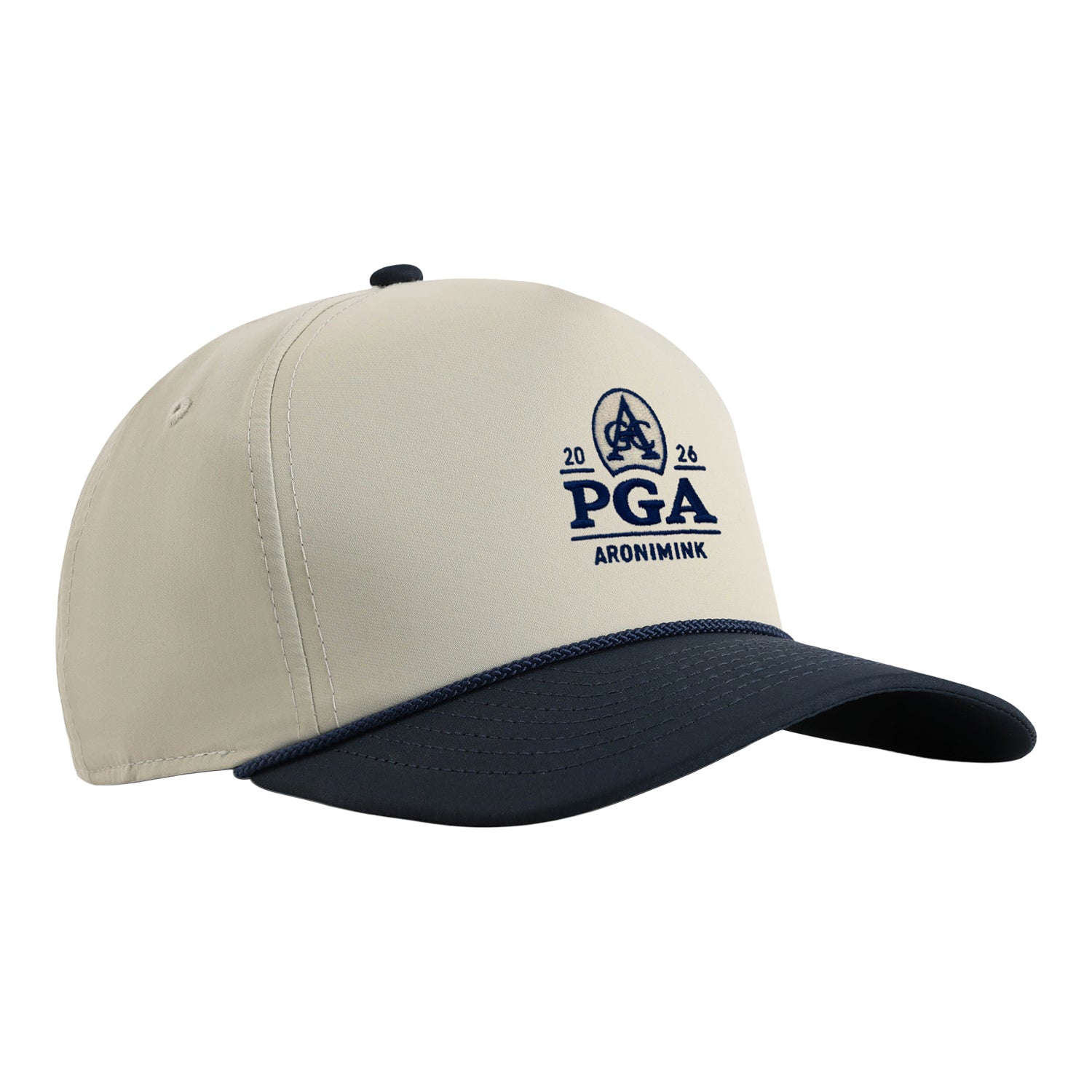Imperial 2026 PGA Championship Wrightson Two-Tone Rope Hat in Putty and Navy - Front