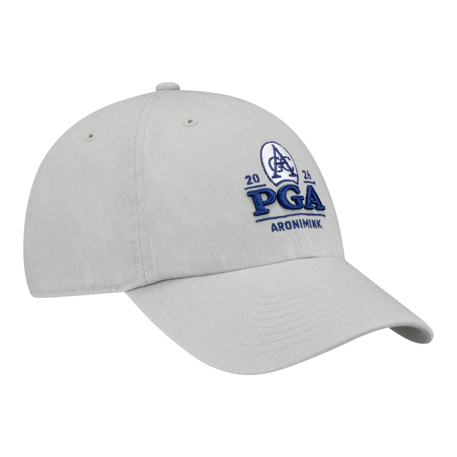 '47 Brand 2026 PGA Championship Clean Up Hat in Grey - Angled Front Left View