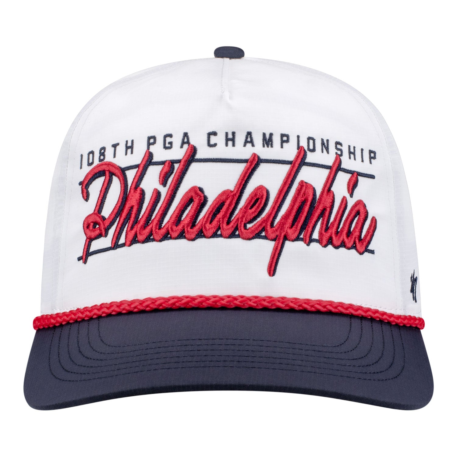'47 Brand 2026 PGA Championship Condor Two Tone Hitch Philadelphia Hat in White and Navy - Angled Front Left View