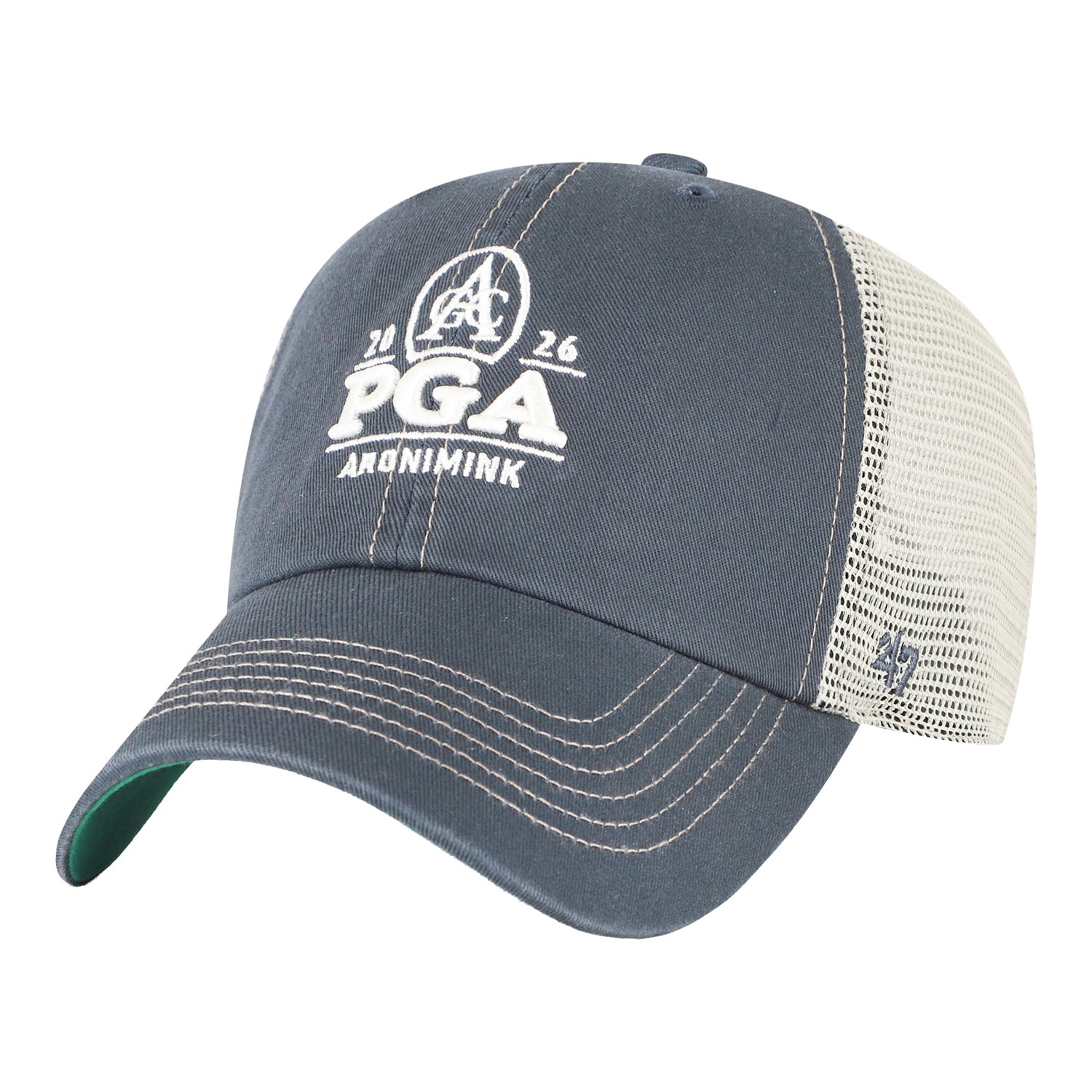 '47 Brand 2026 PGA Championship Trawler Trucker Hat in Vintage Navy - Angled Front Left View