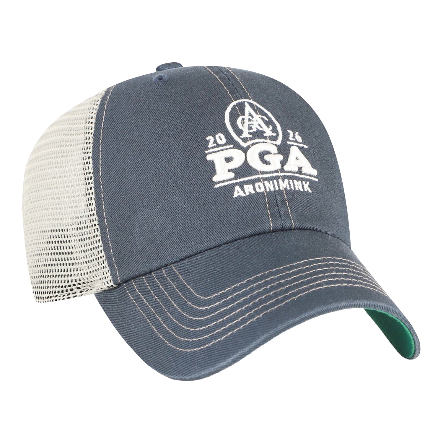 '47 Brand 2026 PGA Championship Trawler Trucker Hat in Vintage Navy - Angled Front Left View