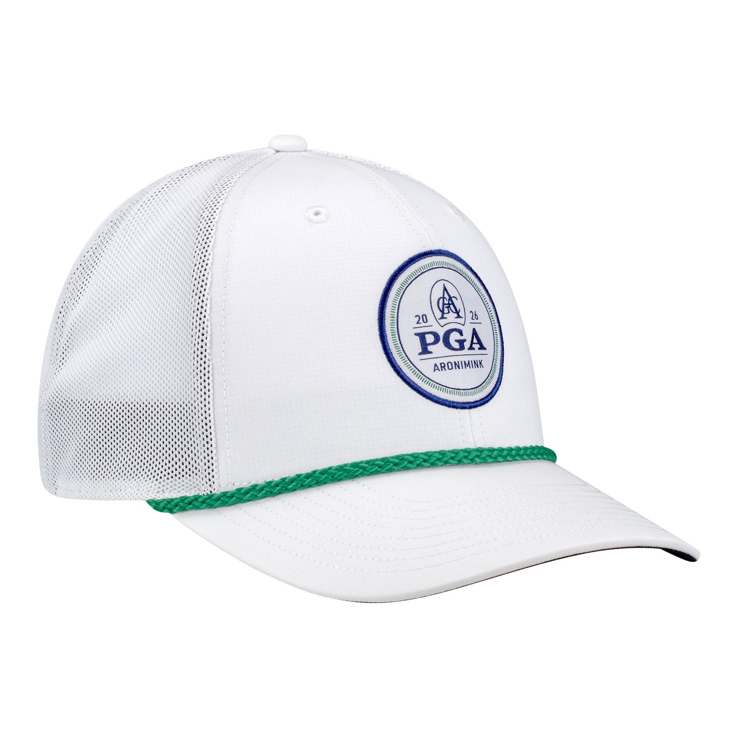 '47 Brand 2026 PGA Championship Fairway Rope Meshback Trucker Hat in White - Angled Front Left View