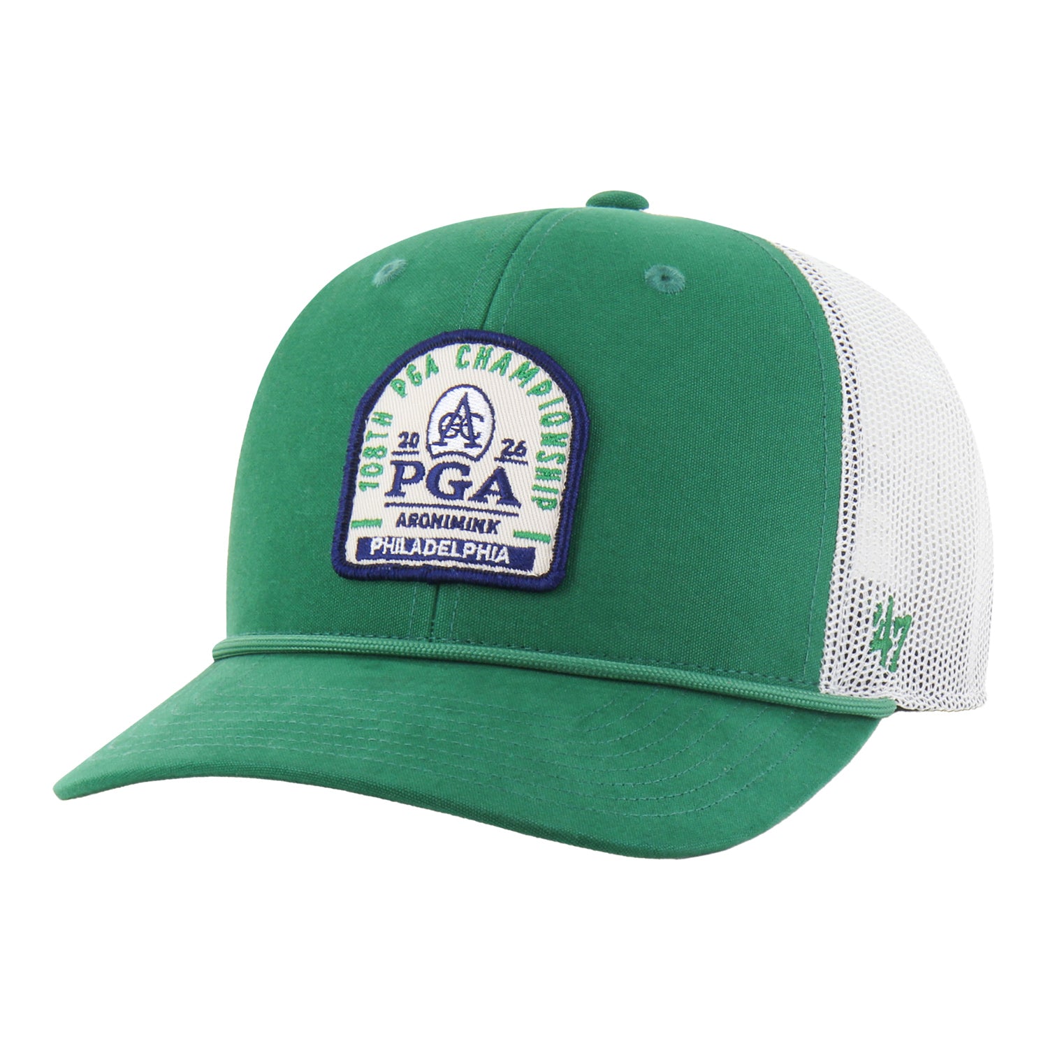 '47 Brand 2026 PGA Championship Gravestone Trucker Hat in Kelly Green - Front View