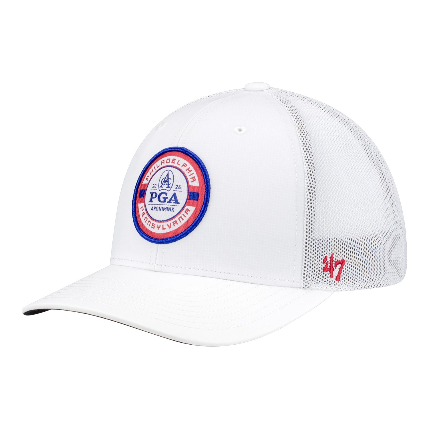 '47 Brand 2026 PGA Championship Strand Tracker Hat in White - Angled Front Left View