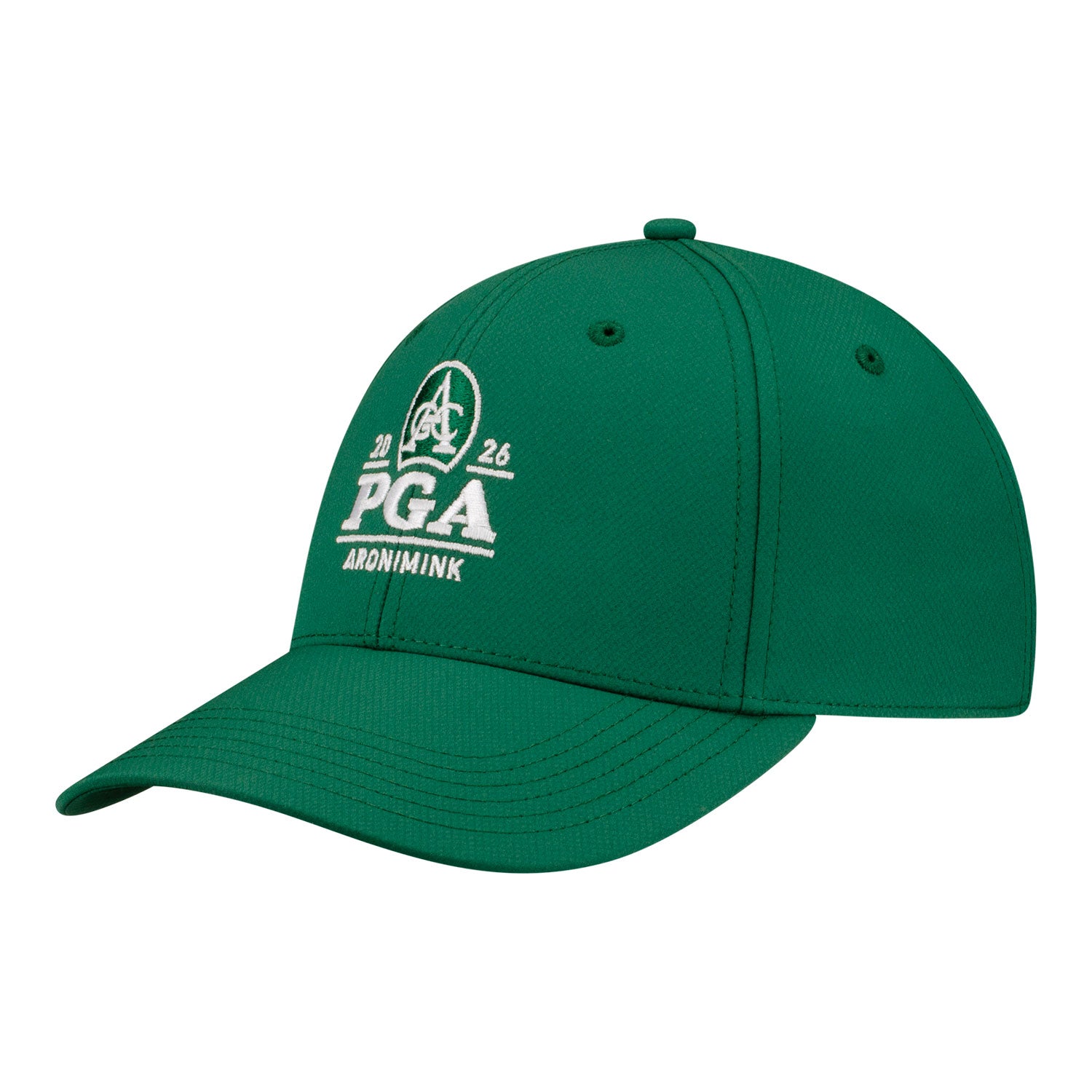 Ahead 2026 PGA Championship Stratus Logo & Keystone Performance Hat in Georgia Green - Angled Front Right View