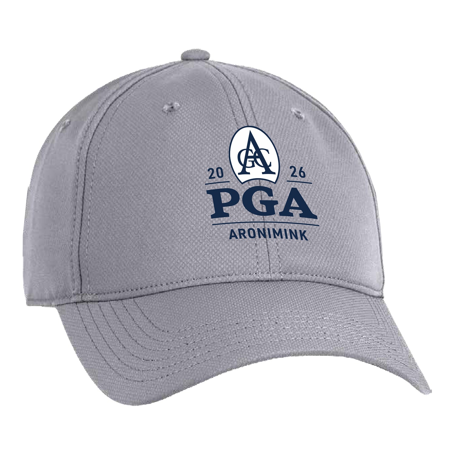 Ahead 2026 PGA Championship Frio Logo & 108th Performance Hat in Grey - Front View