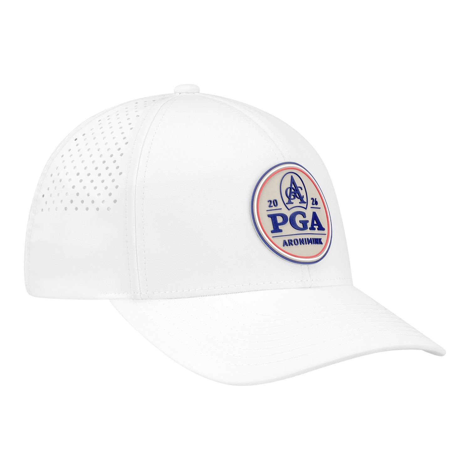 Branded Bills 2026 PGA Championship 500 Performance Series Curved Hat in White - Angled Front Left View